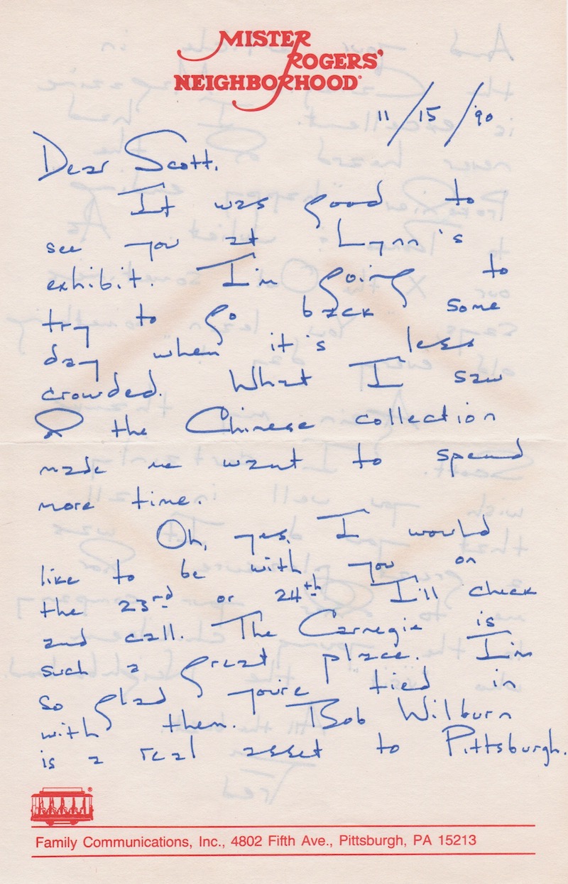 Mister Rogers note front